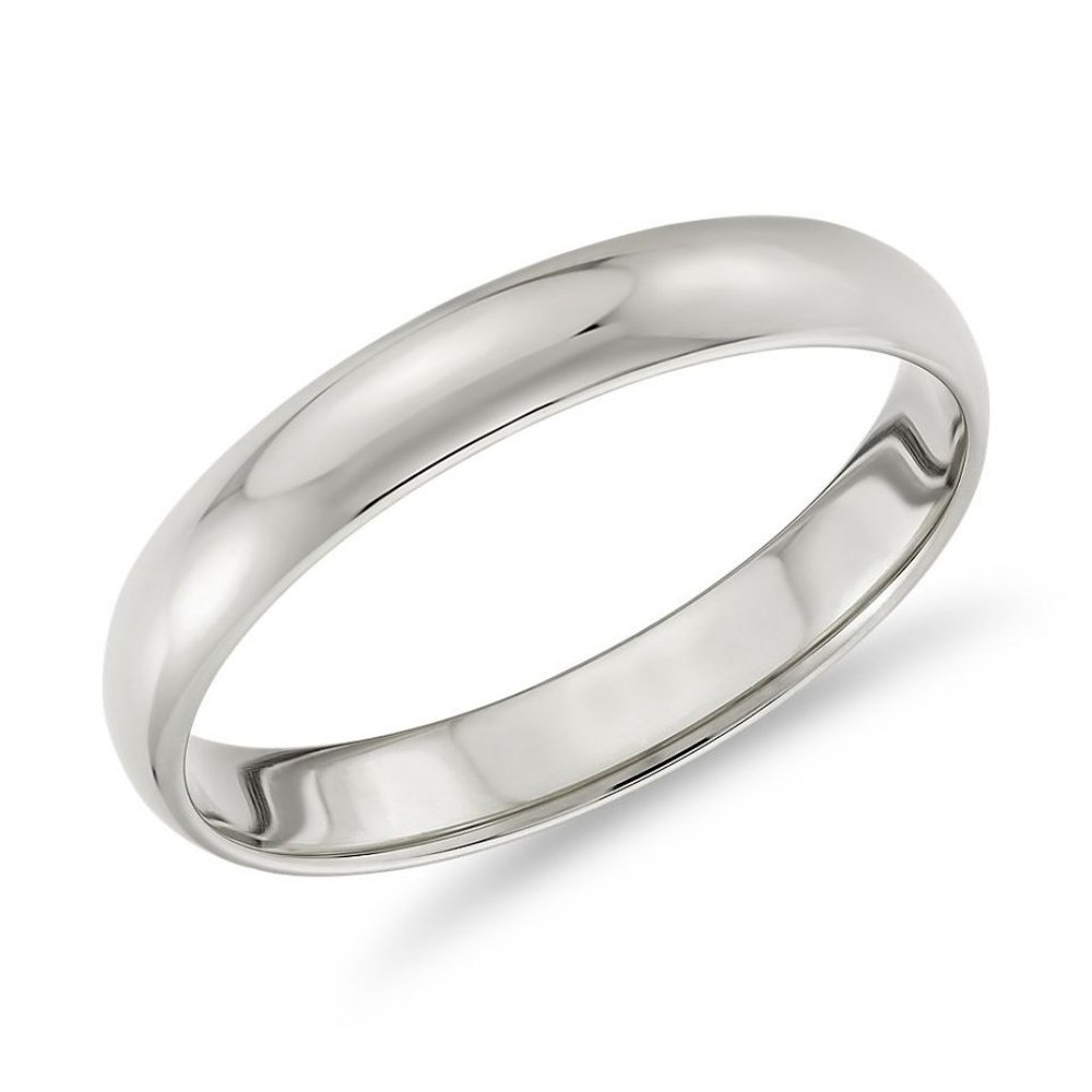Classic Wedding Ring in 14k White Gold (3 mm )